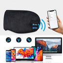 Fones de ouvido com máscara de olho para dormir.